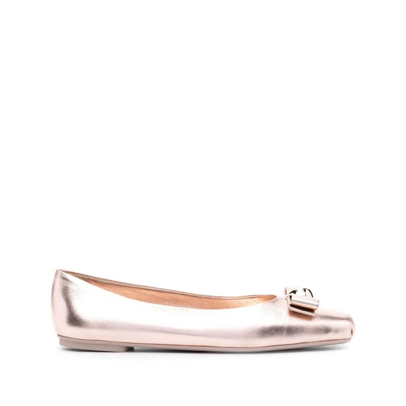 Ferragamo 10mm Pina Bow-Detail Ballerinas